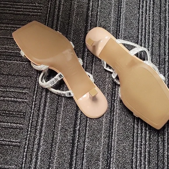 INC Sparkly Silver Kitten Heels. New With Tags. - Picture 3 of 4